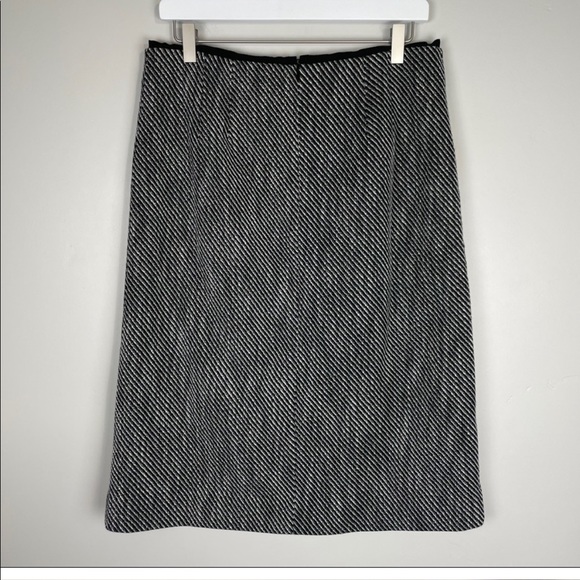 LOFT Textured Black White Pencil Skirt - Picture 1 of 4